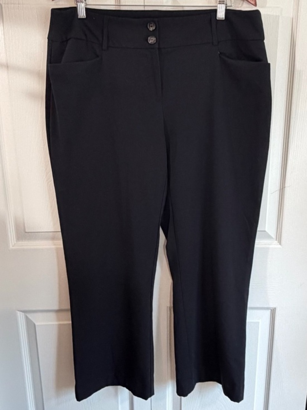 Alfani Black Stretch Ankle Dress Pants Size 14 Career Work Trousers